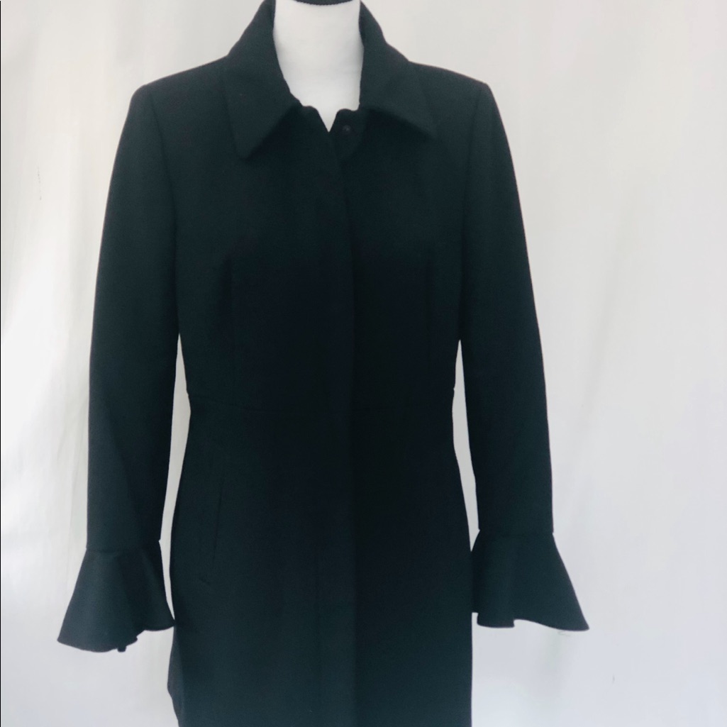 Zara Basic Black Light Weight Coat Large